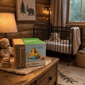 Kiwi Co Activity Pyramid and Sensory Ball Set - Green, Yellow, Orange